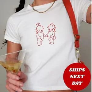 [Sale off up to 50%] Sonny angel baby tee, kewpie angel graphic tee, aesthetic tee, kawaii trendy shirt, fun graphic, cute y2k iconic tshirt