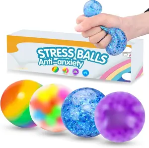 Stress Balls Set, Squishy Stress Ball, 4 Pack Squeeze Ball for Adults, Squeeze Ball for Adults Stress Relieve, Stress Relieve, Increase Entertainment