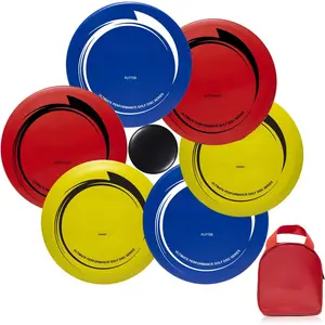 Disc Golf Set - Driver, Mid-Range and Putter Discs with Disc Golf Bag for Outdoor and Backyard, Comfortable Plastic, 6 Pack