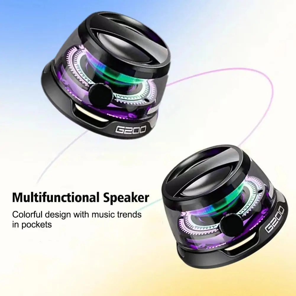 Mini Magnetic Wireless Bluetooth Speaker - Multifunctional Portable, Bluetooth Connectivity, Premium Sound Quality, TWS Stereo Sync, 7H Battery Life, Ideal for Outdoor Camping, Travel