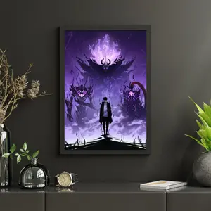 Solo Leveling Anime POSTER UNFRAMED, Premium Matte Finish, Manga Art POSTER UNFRAMED , Perfect Anime Decor, Manga Anime Fan Gift
