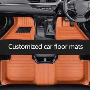 Custom Car Floor Mat For Hummer h2 2003-2009 Hyundai IX35 2012~2017 BMW Serie 1 E87 2008~2011 Haval M6 2021~2023 Left/Right -hand Drive Auto Interior Accessories Fashion Stripe Styling Carpet Waterproof Design Full Coverage