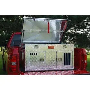 Owens Products, Double Hole Dog Box, Dog Transportation Crate box, Model 55006 With Top Storage