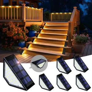 【Spring Glow Up】SOLPEX 6-Pack Solar Step Lights for Outside,Solar Lights Outdoor Waterproof Decor for Stair, Step, Deck, Fence, Front Porch, Balcony, Patio, Wall, Yard, Garden fence lights solar walllight