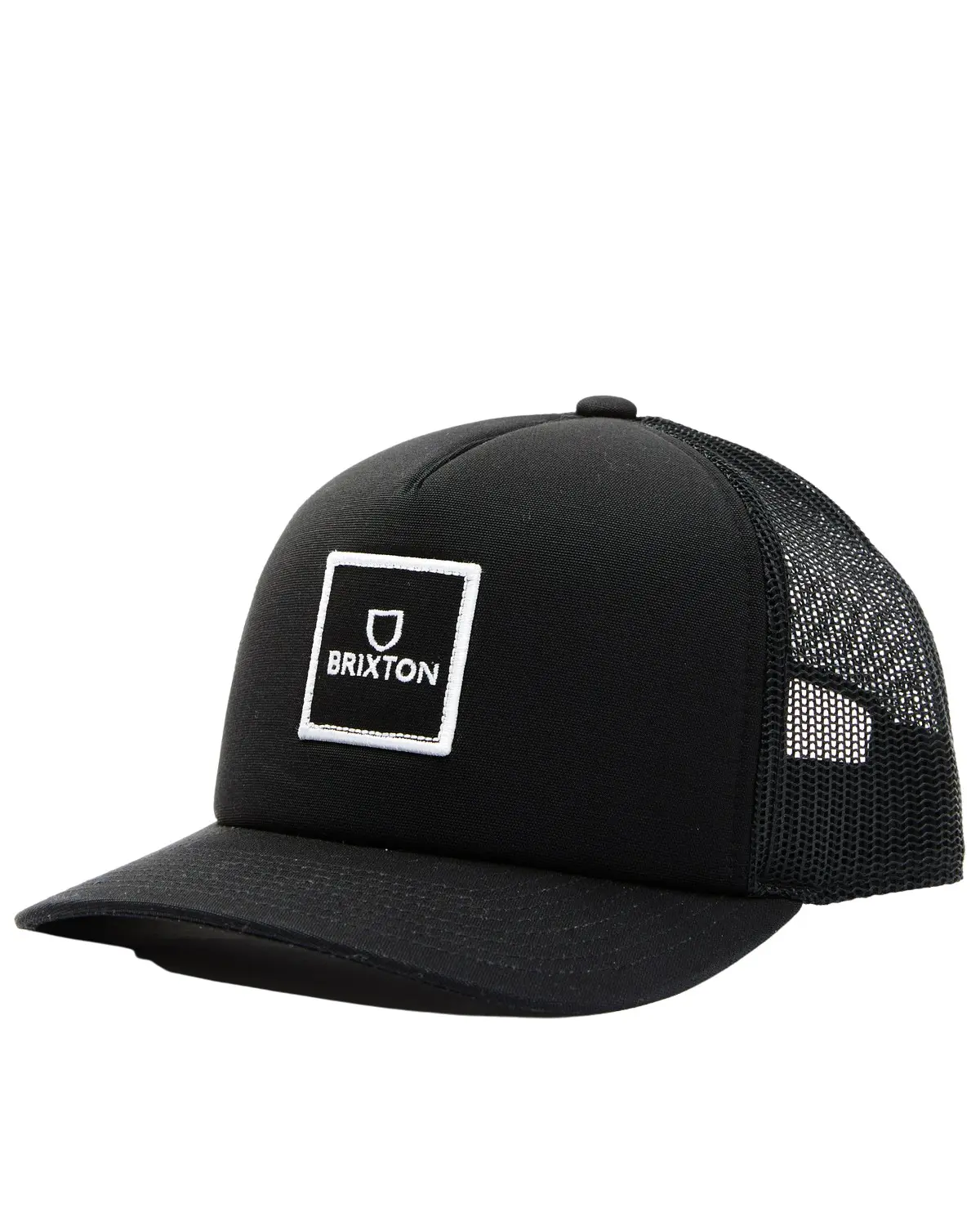 Brixton Men's Men'S Alpha Block Logo Patch Crossover Mp Ball Cap - 10867-Black