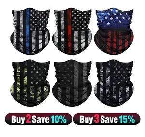 6pcs Winter UV Protection Cooling Neck Gaiter Face Mask Men Women, Seamless Bandana Rave Face Cover Scarf Mask, Balaclava, Headband, Head Wrap, Great for biking, fishing, climbing, and construction work, Headwear American Neckgaiter