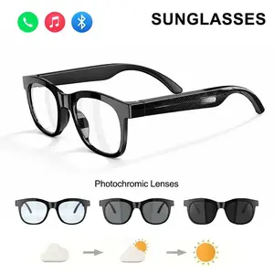 2026 new smart color-changing audio glasses, automatically change color when exposed to the sun, anti-UV and anti-blue light, can answer calls and play music, suitable for outdoor leisure sports, as a gift