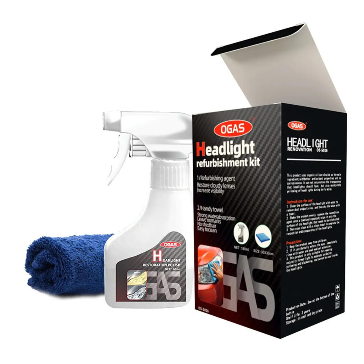 DIY Ceramic Headlight Restoration Kits - Headlight Cleaning Solution, Ceramic Coating, Vehicle Protection - No Power Tools Needed, Extends Lifespan, Restores to Like, Includes Cologne Air Freshener