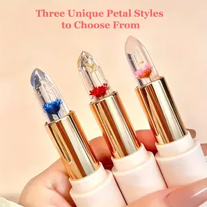 Temperature Color Changing Juicy Lipstick - Moisturizing Flower Lip Balm, Hydrating Lip Product for All Skin Types, Single Item for Versatile Makeup Use