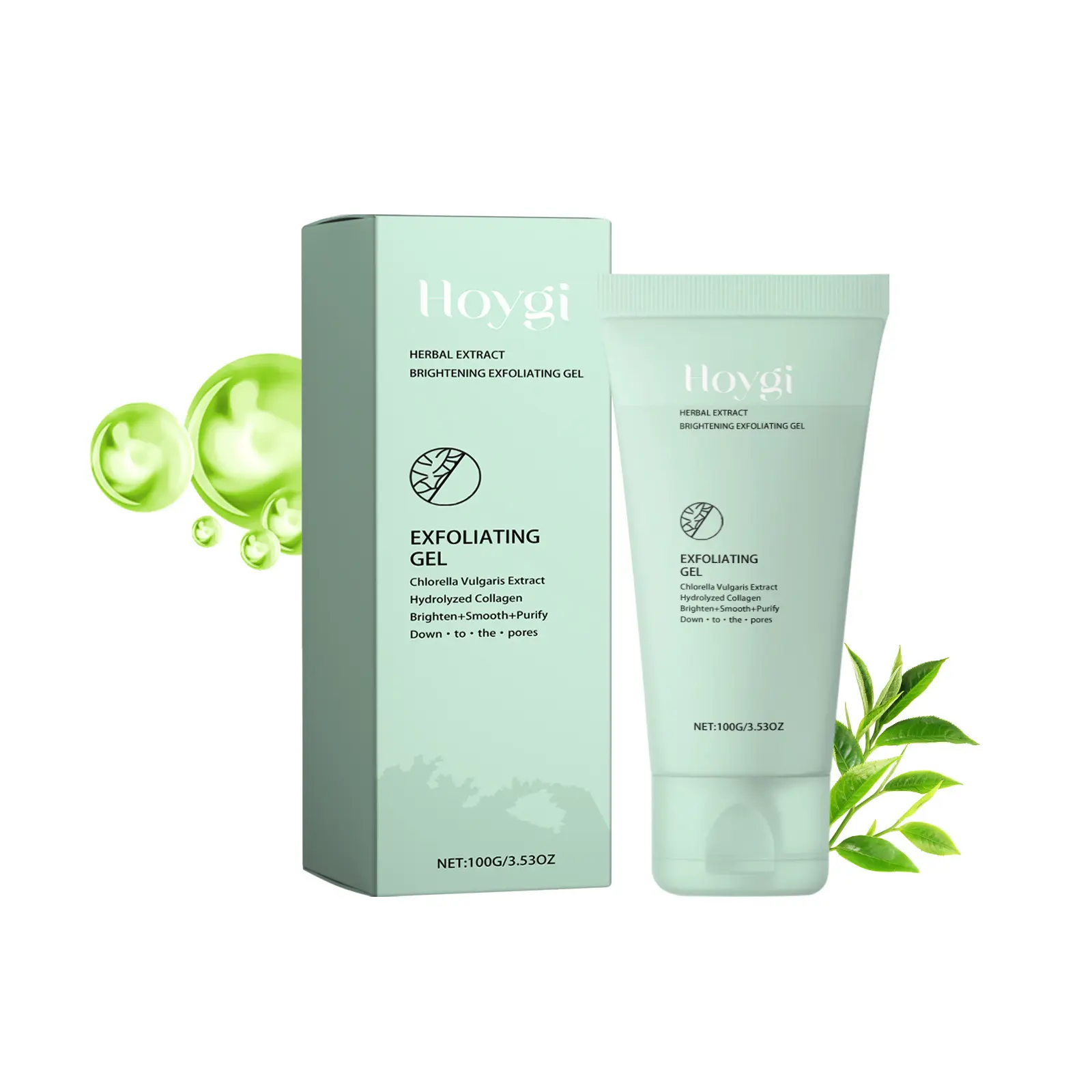 Gentle Herbal Exfoliating Gel, Hydrating Formula for Smoother Skin, Deep Cleansing Face And Body Exfoliating Scrub Gel For All Skin Types
