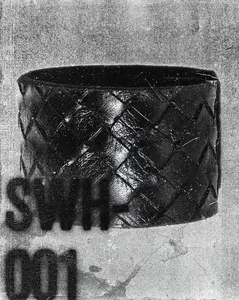 SWH-001 / Wide Checkered Leather Bracelet