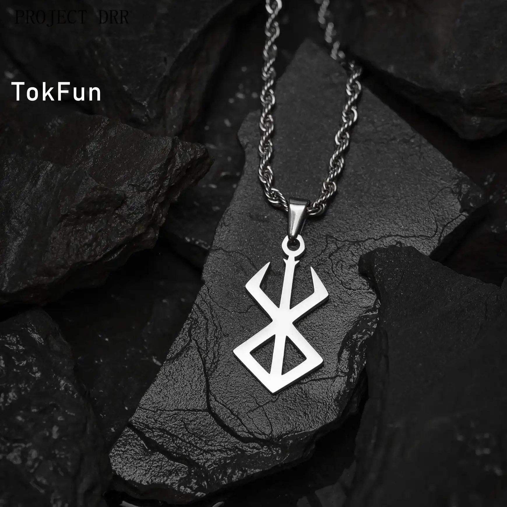 FashionBrand Of Sacrifice Necklace Berserk Symbol Pendant Chain Unique Gift For Brother Father Son Birthday PROJECT DRR