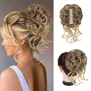 GEEOE  Messy Buns Hair Pieces for Womem Fake Hair Bun Extensions Clip in Ponytail Natural Hair Extensions Hairpieces for Womens