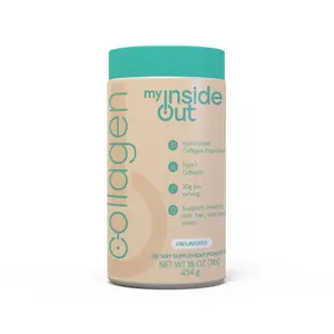 myInsideOut Collagen Peptides Powder – Pure Hydrolyzed Type I Bovine Collagen – 20g Protein per Serving – Unflavored, Grass-Fed, Keto & Paleo Friendly, Non-GMO, Gluten-Free – 16oz