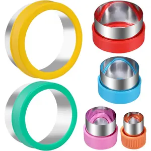 Round Cookie Biscuit  Set, 6 Graduated Circle Pastry Cutters, Stainless Steel Cookie And Dough Cutters for Donut and Scone, Circle  Cake Ring Molds