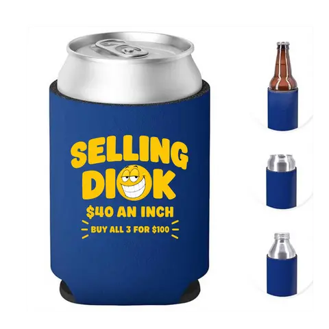 SELLING DI@K 40-Inch Printed Reusable Funny Can Cooler - Insulated Beverage Holder, Kitchenware Drinkware Accessory