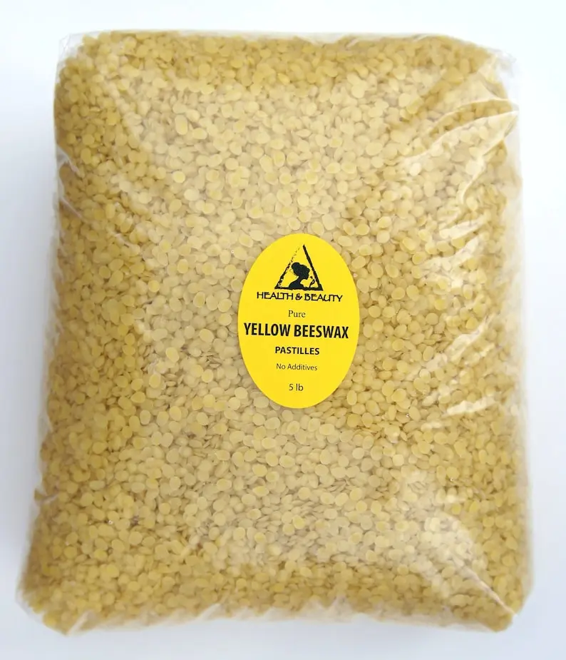 5 Lb YELLOW BEESWAX Bees WAX Organic