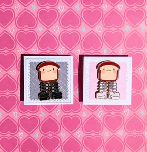 Bread With Boots Enamel Pin 2"