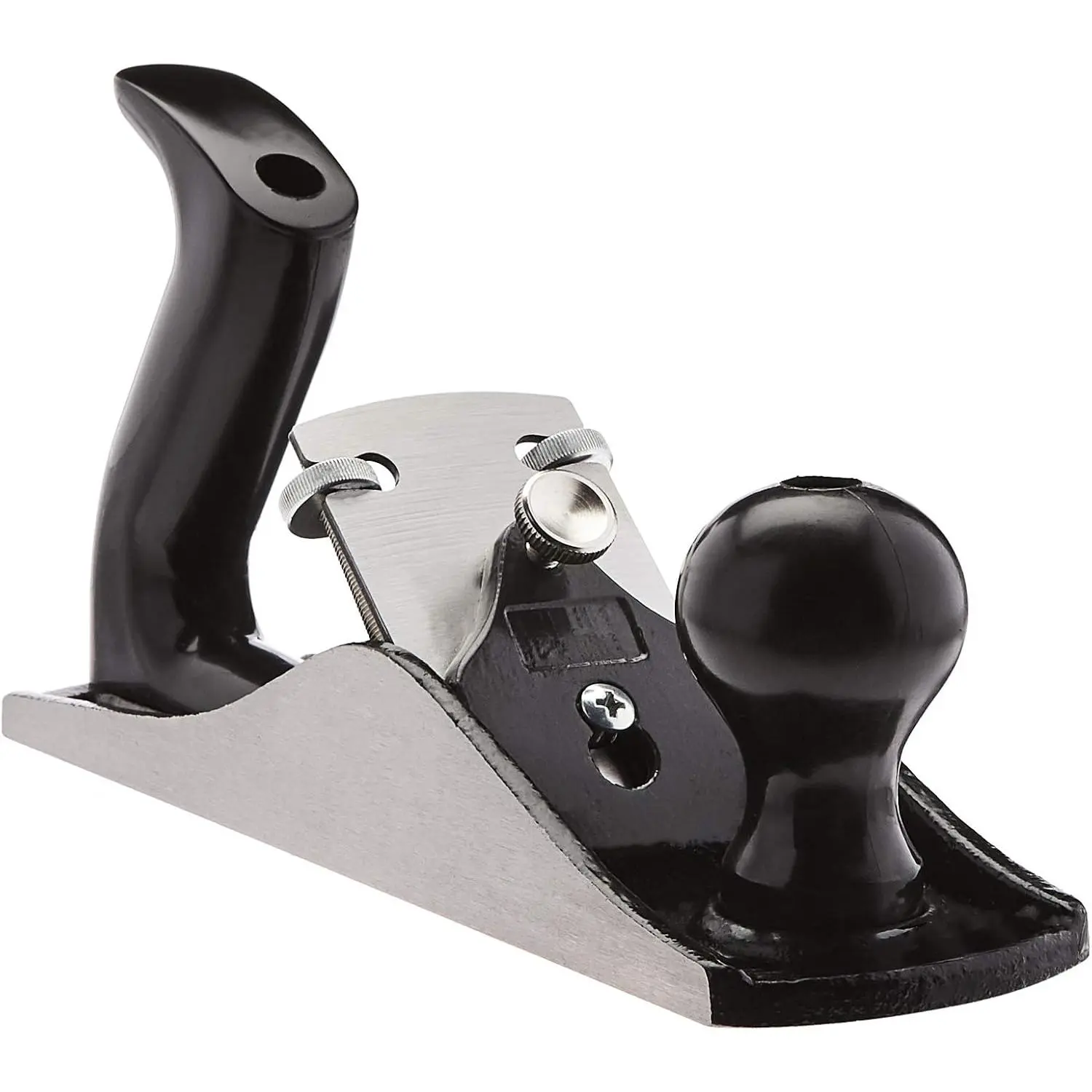 Woodworking Hand Planer - No.4 Adjustable Bench Plane with 2-Inch Steel Blade for Quality Wood Smoothing Cuts, Grey/Black