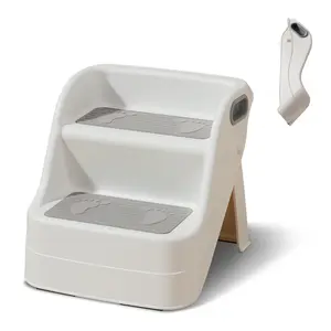 UNICOO Foldaway Helper 2 Step Stool for Toddlers | Compact Toddler Step Stool Foldable Anti-Slip Design | Lightweight Collapsible Step Stool for Kids