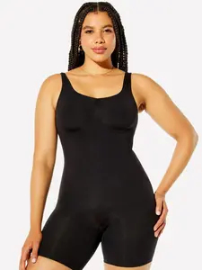 YITTY Women's Nearly Naked Shapewear Mid Thigh Bodysuit Clothing Compression