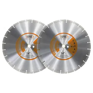 BGTEC 2pcs 355MM Diamond Hot Pressed Segmented Saw Blade Cutting Disc for Granite Marble Stone Tile Concrete