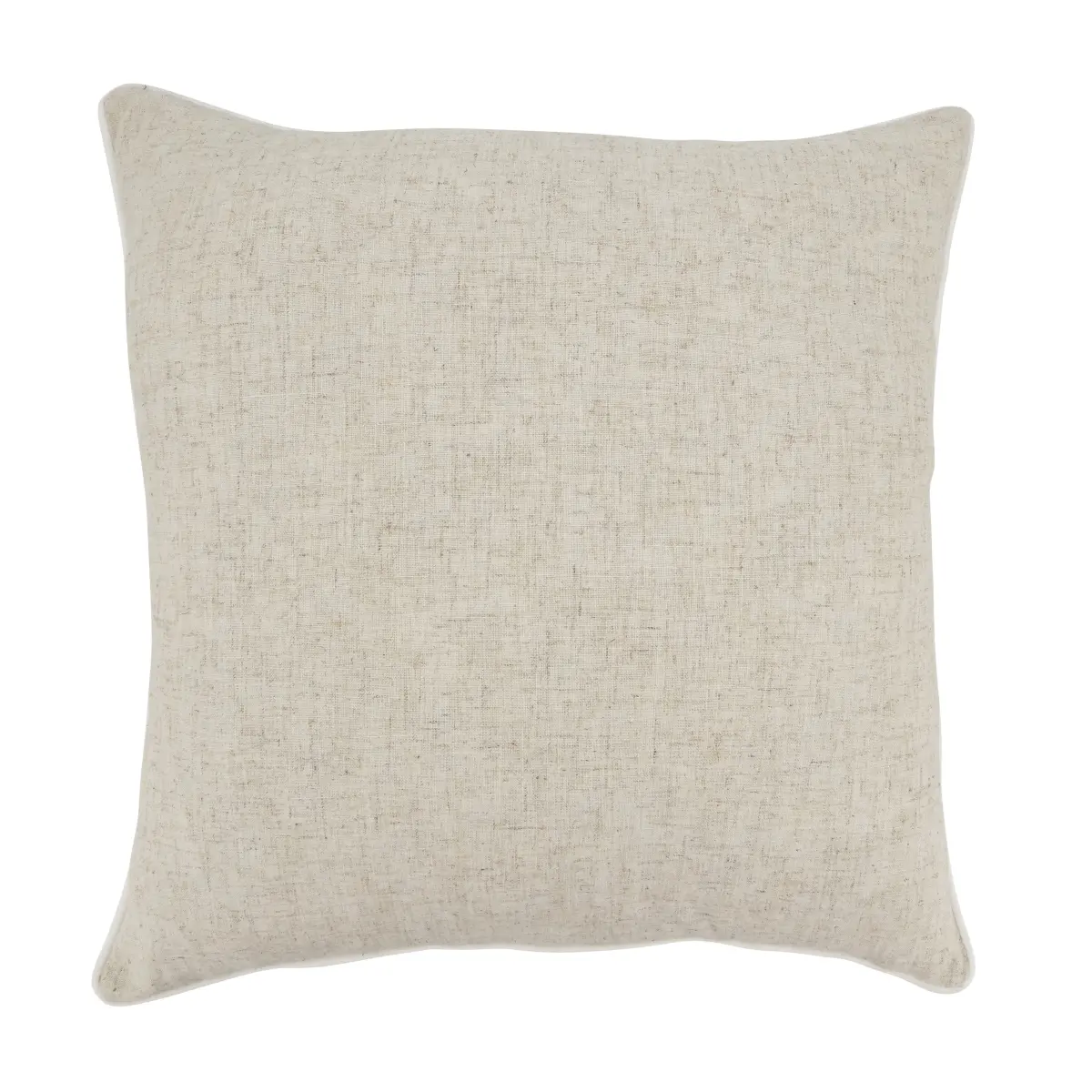 20 in. Toscana Daydream Poly Filled Poly Filled Throw Pillow with Piping, White