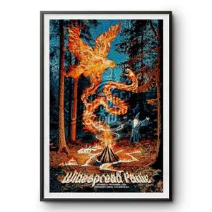 Widespread Panic Firebird Wizard Poster 2025 Savannah GA Concert Art Print