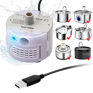SMA-800 Cat Water Fountain Pump, Stainless Steel Pet Water Dispenser Replacement Water Pump, Suitable for Cat and Dog Water Dispensers