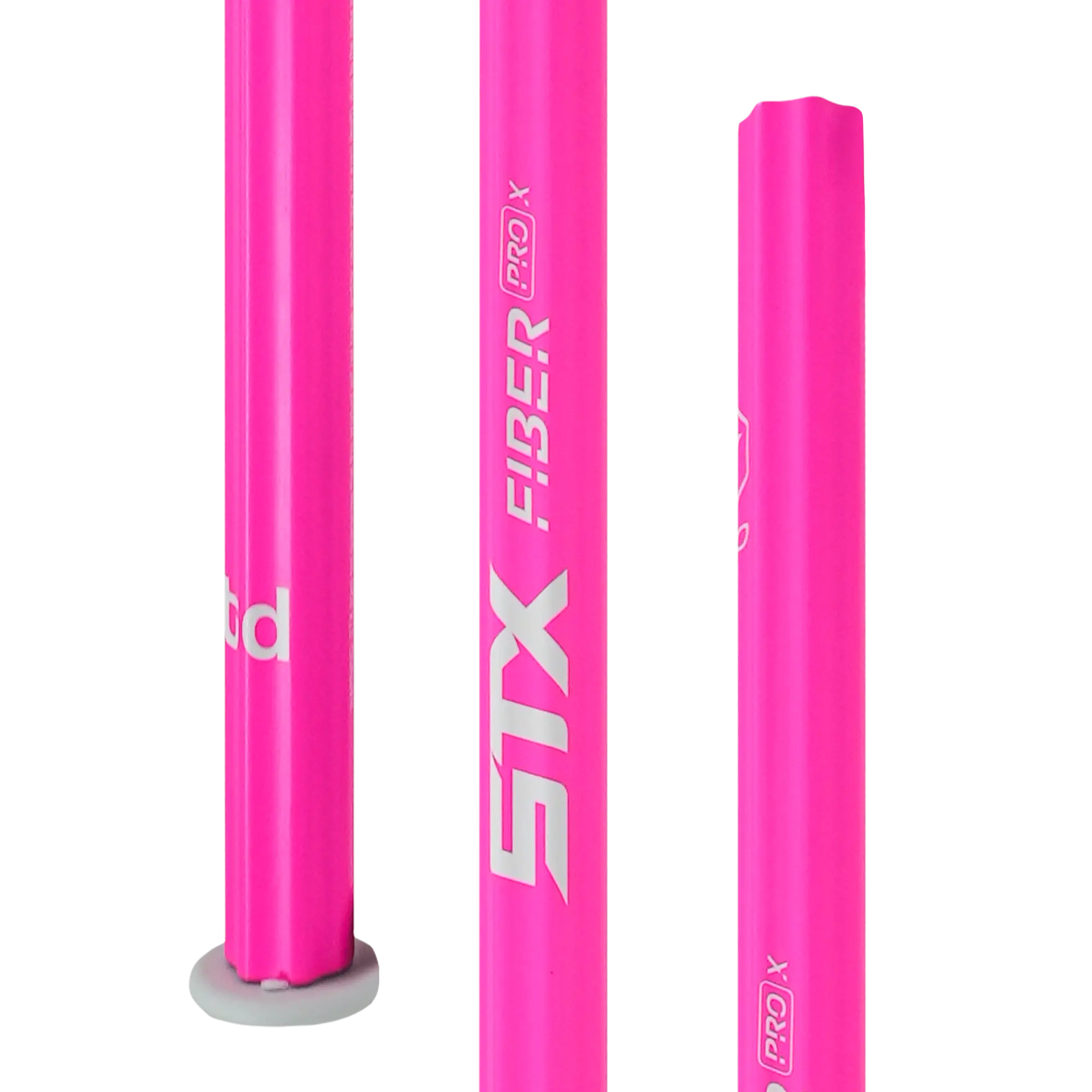 STX Fiber Pro X Pink Lemonade Lacrosse Attack Shaft - Fiber Handle with Constant Flex, Curved Edges, High Friction Grip for Enhanced Attack Shots