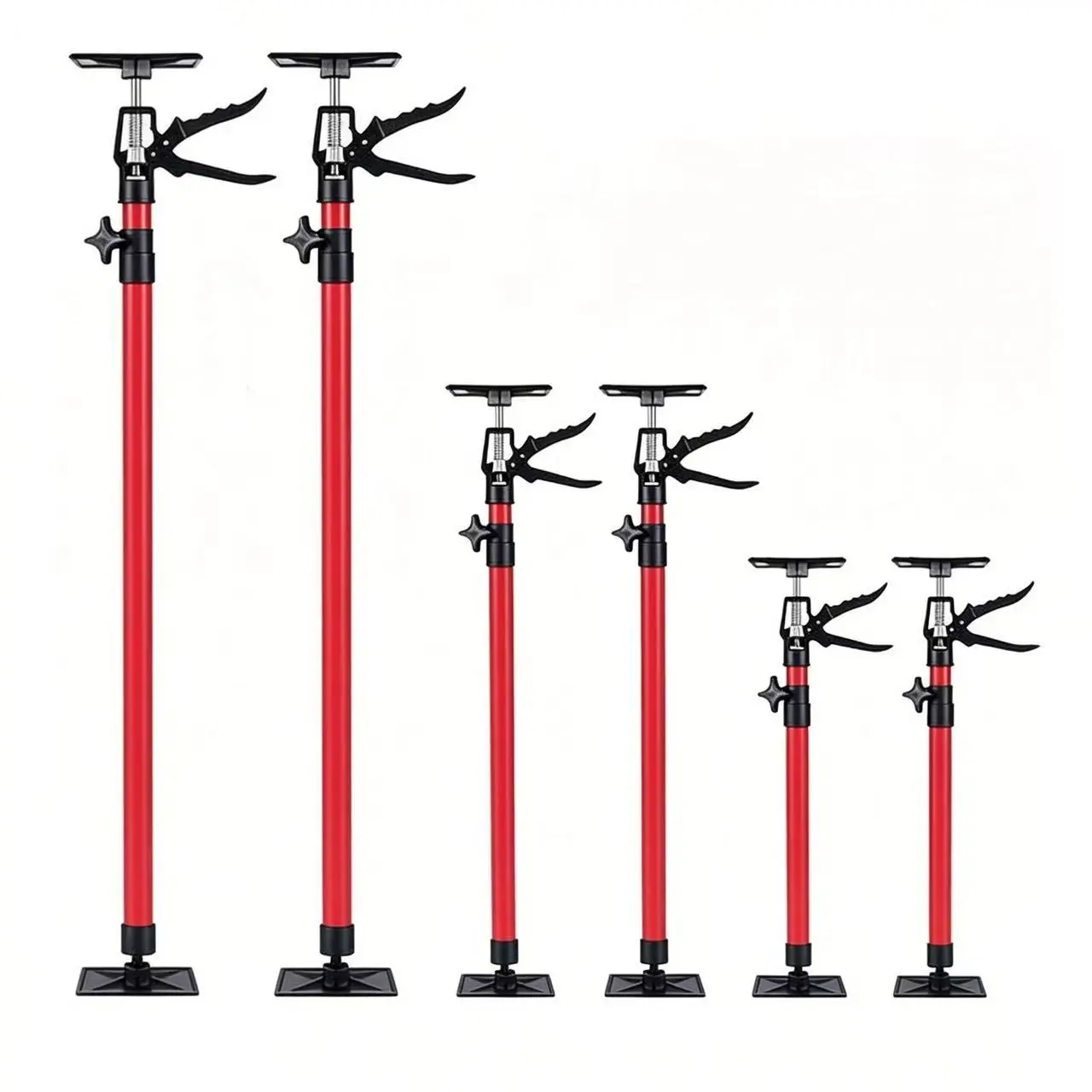 2-Pack Adjustable Telescopic Support Rods 11.8 to 114 inch Heavy Duty Steel Pole Max Load 154 Lbs Multi-Purpose Support for Cabinet Wardrobe Drywall Lift Third-Hand Support System Summer Father's Day Gift