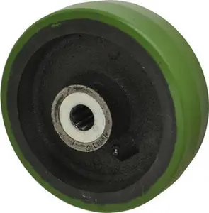 ALBION Polyurethane Caster Wheel with Roller Bearing - 8" Diam, 2-1/2" Wide, 2010 Lb Capacity, 3-1/4" Hub Length, 1" Axle Diam (Model PY0840116)
