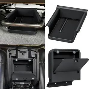 Front Under Seat Storage Organizer for Jeep Wrangler JL JLU 2018-2025 & Gladiator JT 2020 2021 2022 2023 2024 2025 Accessories Hidden Center Console Organizer, 2PCS (Not for Power Seat)