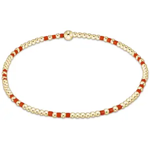enewton | gameday hope joy pattern 2mm bead bracelet | bright orange