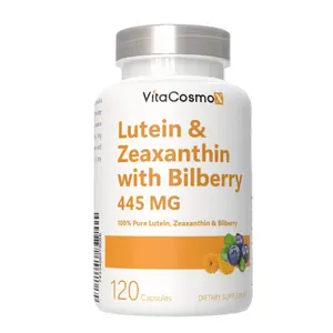VitaCosmoX Lutein 40 mg with Zeaxanthin 4 mg & Bilberry 445 mg - 120 Vegan Capsules