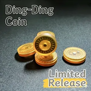 Transparent Ratchet Coin Fidget Toy for Adults, Mechanical Spinning EDC Desk Toy, Magnetic Haptic Stress Relief Spinner for Office Focus
