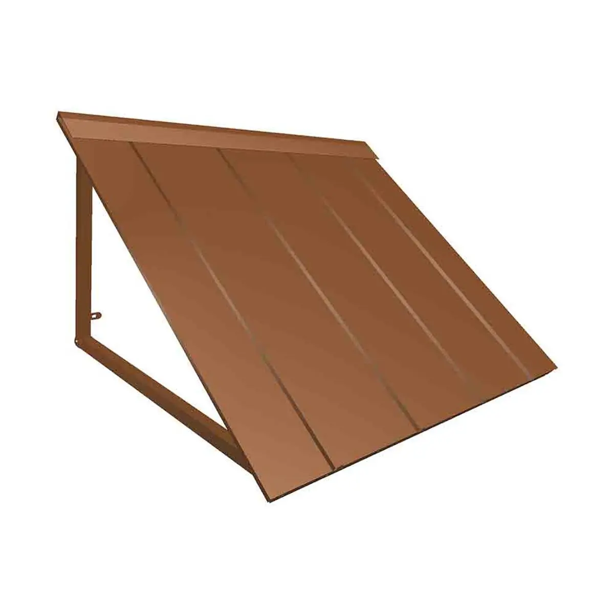 Awntech H22-US-8COP 8 ft. Houstonian Metal Standing Seam Awning, Copper - 104 x 24 x 24 in.