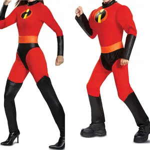 The Incredibles jumpsuit cosplay costume, The Incredibles special agent team Halloween cosplay performance costume