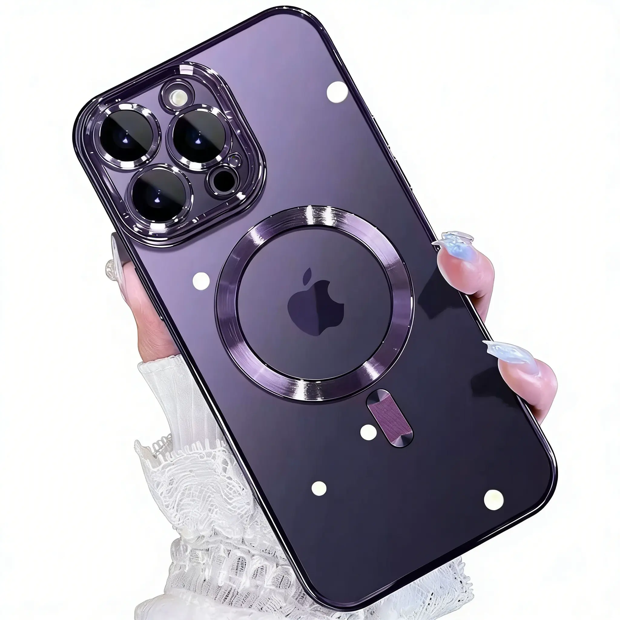 360° Rugged Transparent MagSafe Smartphone Casing for iPhone 17 Pro Max, 16, 16 Plus, 15 Plus - Dual Layer Military Shockproof TPU Bumper, Screen Protector-Compatible Magnetic Protection Accessory