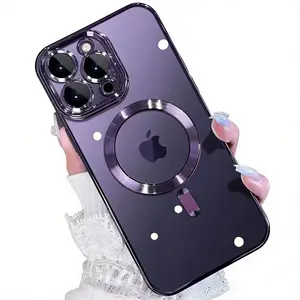 [Free!!Ship!] 360 °   Rugged Transparent Case for iPhone 17 Pro Max 16 15 Plus Magsafe Military Shockproof Cover with HD Screen Protector TPU Clean Phone Bumper