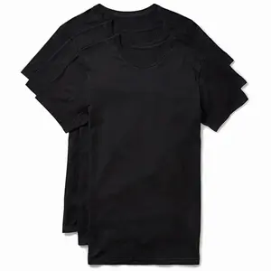 Slim Fit White and Black Tees Crewneck