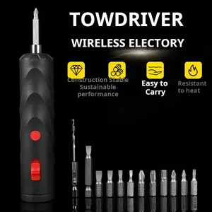 TOWDRIVER Wireless Electortic Screwdriver Hybrid Manual & Electric Modes Ultra-Fast Operation Type-C Charging Precision Bits Lightweight Ergonomic Design