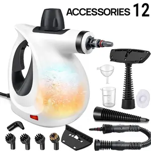 Lumina New handheld steamer cleaner, a chemical-free, multi-purpose steam cleaner for home use, 12-in-1 with a safety lock, powerful steam cleaner for kitchen and furniture, removing dirt and grease, disinfecting, and degreasing.