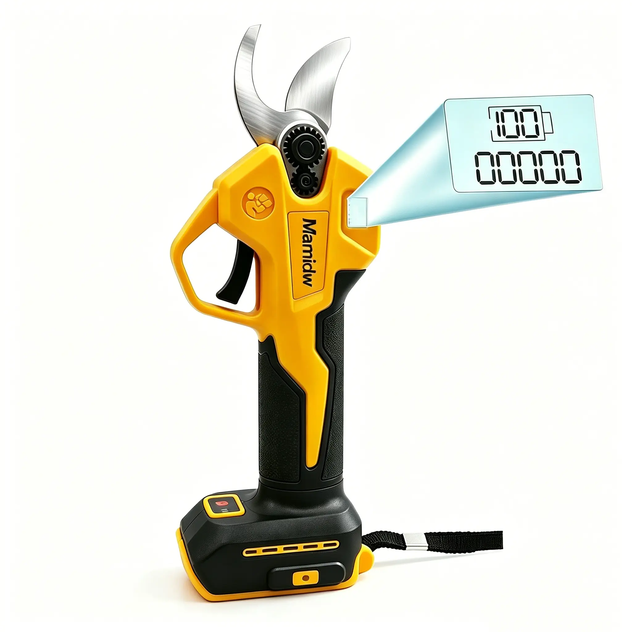 20V Max Cordless Electric Pruning Shears (Tool Only, Batteries Packed Separately) - SK5 Steel Blade, Brushless Motor, LCD Digital Display, Professional Tree & Garden Tree Trimming Tool