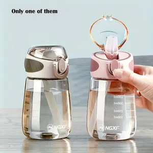 HomeDailyEss Small and Cute Portable Cups for Both Men and Women, Plastic Cup 5.91 inches x 3.06 inches, Summer Sippy Cup Cute Bpa Free Water Bottle Portable Handheld Cup Plastic Cup Children's Water Cup, Drinkware