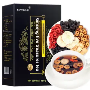 Premium Ginseng Five Treasures Tea For Men Herbal Blend Boosts Stamina And Supports Overall Wellness