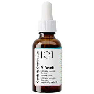 Geek & Gorgeous - B-Bomb - 10% Niacinamide Serum, Zinc PCA & Sarcosine, helps enlarged pores, oiliness and blemishes, combination skin, 1 oz