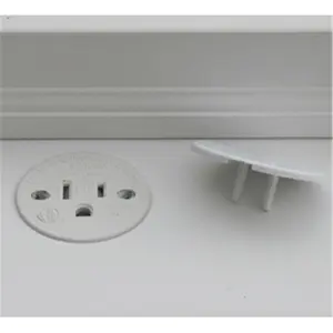 212 MAIN White Flush Mount Self-Contained Receptacle - 15A 125V Single Outlet