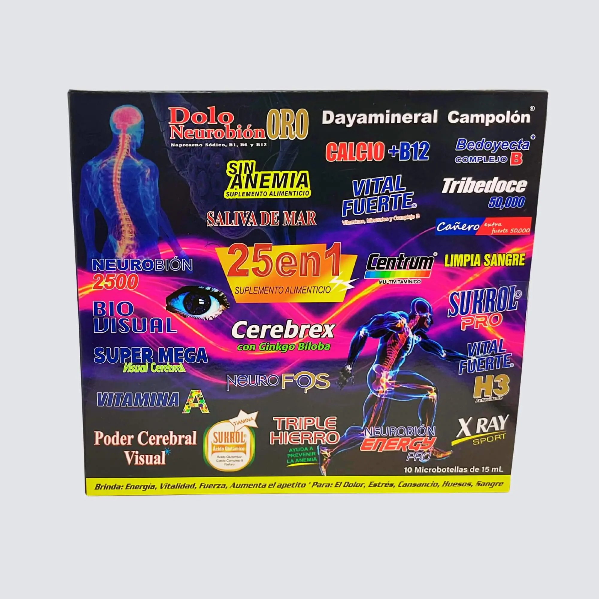 Dolo-Neuro Oro Multivitamins 25 in 1 | 10 Micro vials of 15 ML
