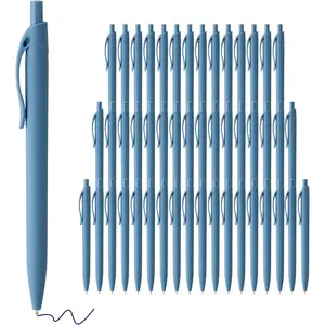 Pens Bulk, 50 Pack No Bleed Blue Click Pens, Wholesale Retractable Ballpoint Pens, Pens Medium Point, Smooth Ink Pens, 1.0MM Blue Ink